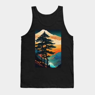 mountain and tree sihlouette Tank Top